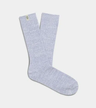 Ugg ® Women's Rib Knit Slouchy Crew Sock Polyester Blend/recycled Materials In Icelandic Blue