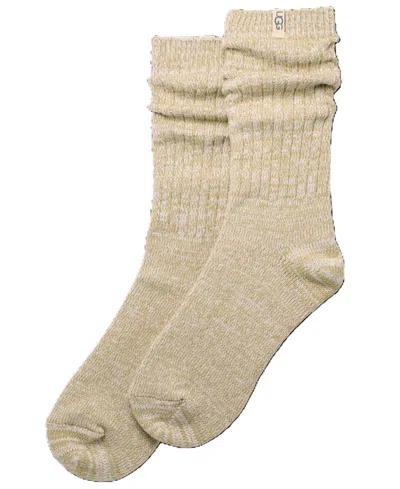 Ugg Women's Rib-knit Slouchy Crew Socks In Neutral
