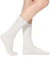 Ugg Teddy Cozy Crew Socks In White