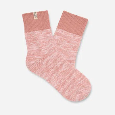 Ugg ® Women's Rib Knit Slouchy Quarter Knit/recycled Materials In Blush In Pink