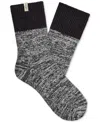 Ugg Rib Slouchy Quarter Socks In Black