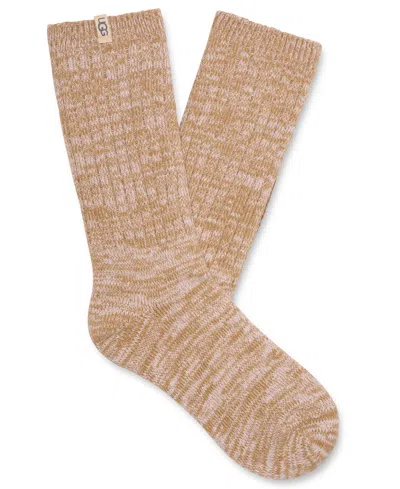 Ugg Women's Rib-knit Slouchy Crew Socks In Sand