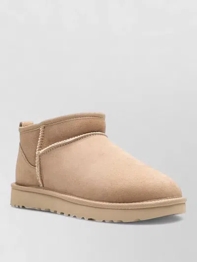 Ugg Women Round Toe Ankle Slipper Boots In Neutral
