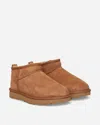 Ugg Camel Suede Classic Ultra Mini Ankle Boots In Brown