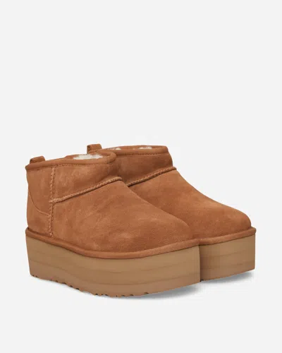 Ugg Women S Classic Ultra Mini Platform Boots Chestnut In Brown