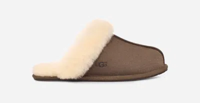Ugg ® Women's Scuffette Ii Suede Sheepskin Slipper In Black/ In Brown