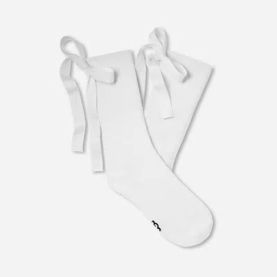 Ugg ® Women's Serenella Novelty Bow Cotton Blend In White