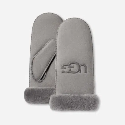 Ugg ® Women's Sheepskin Embroider Mitten In Anchor Grey