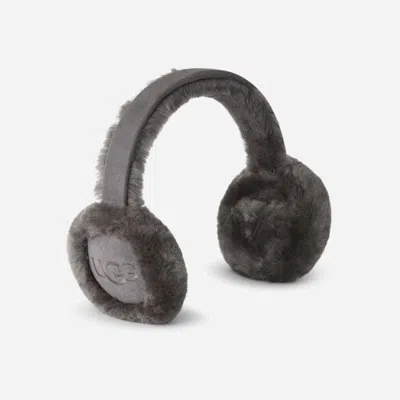 Ugg ® Women's Sheepskin Embroidery Earmuff In Anchor Grey