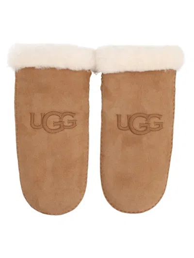Ugg Women's Sheepskin Mini-style Gloves In Brown