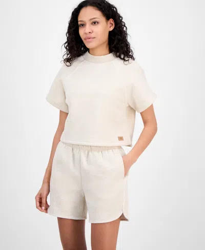 Ugg Women's Short-sleeve Crewneck Sweatshirt In Sand Heather