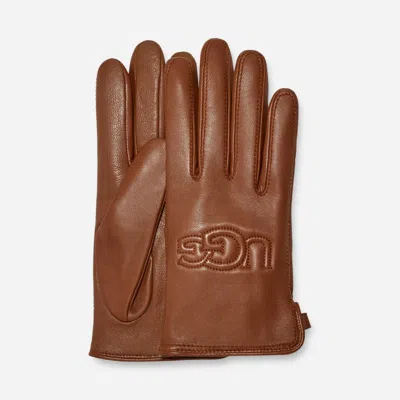 Ugg ® Women's Shorty Logo Glove In Chestnut