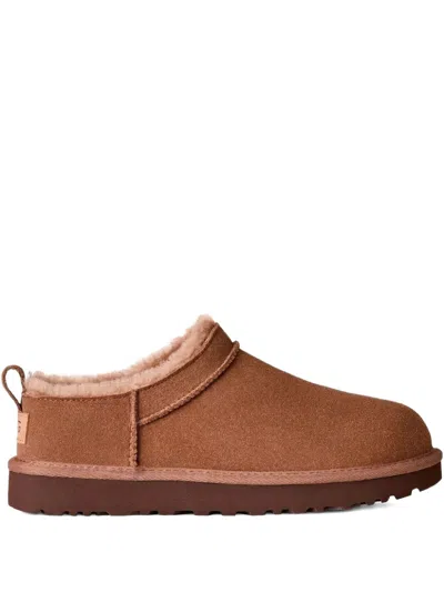 Ugg Women's Stylish Pull Tab Boots With Sheepskin Insole In Brown