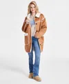 Ugg Takara Fleece Coat In Chestnut