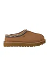 Ugg Tasman Beige Mules With Embossed Logo In Suede Woman In Brown