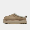Ugg Tazz Suede Flatform Slippers In Sand