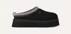 Ugg Tazz Platform Suede Braid Mules In Black