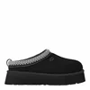 Ugg Tazz Platform Suede Braid Mules In Black