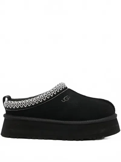 Ugg Tazz Ii 1174471-blk Slipper Black Suede Faux Fur Platform Rhs6920 In Multi