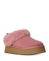 Ugg Platform Suede Flat Mules In Pink