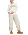 Ugg Collection Madeline Fuzzy Logo Sweatshirt In Nimbus,sand