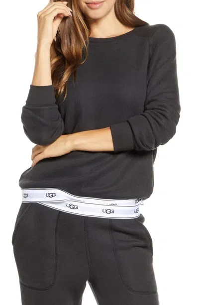 Ugg Women's  Nena Sweatshirt Black Crew Neck Long Sleeve Pullover Red886