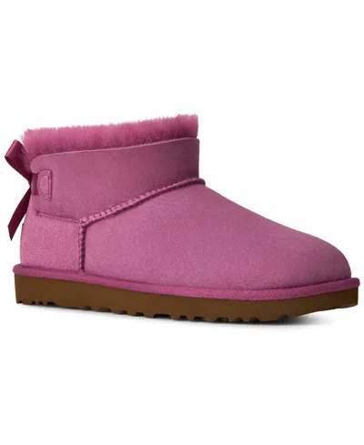 Ugg Women's Ultra Mini Bailey Bow Round Toe Booties In Multi