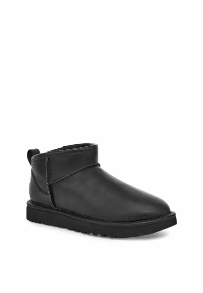 Ugg Women's Ultra Mini Leather Boot In Black