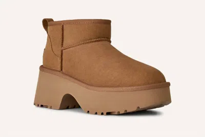 Ugg Women's Ultra Mini New Heights Boot In Chestnut In Brown
