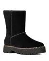 Ugg Uptowner Calf Suede Ankle Boots In Black