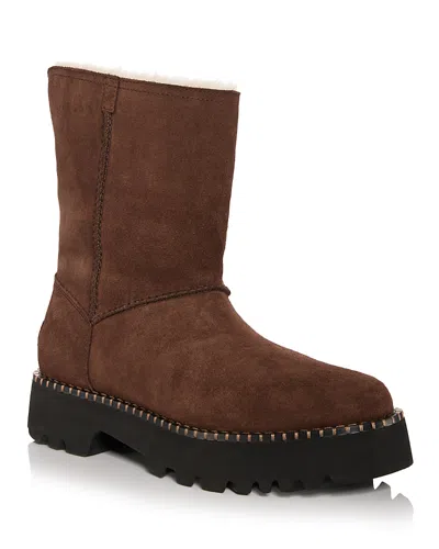 Ugg Uptowner Short Boots Women's Boots Burnt Cedar: 5 B - Medium, Suede In Brown