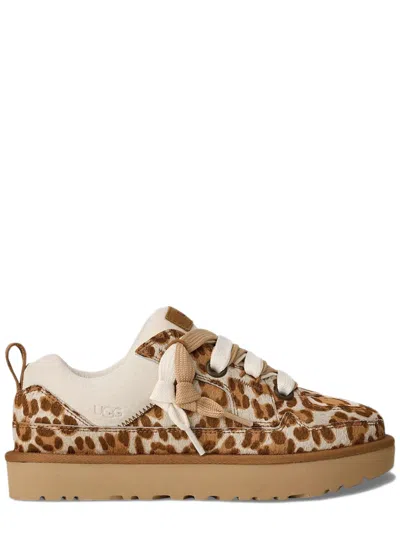 Ugg Women's Webbing Heel Strap Lace-up Sneakers With Logo Patch & Padded Tongue In Brown