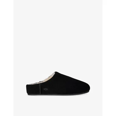 UGG WOMENS BLACK ELEA SUEDE SLIPPERS EUR 40 / 7 UK