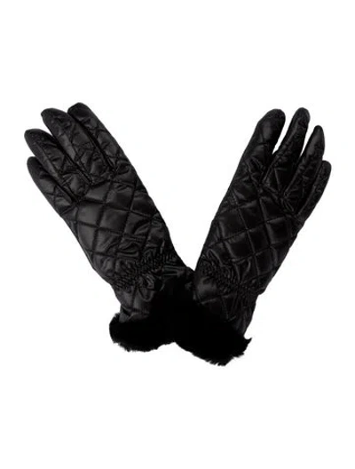 Pre-owned Ugg Womens Black Nylon  Winter Gloves