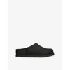 Ugg Round-toe Flat Mules In Black