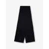 Ugg Womens Black Fluff Scalloped-trim Fleece Scarf In Black