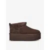 Ugg Classic Ultra Mini Platform Boots Burnt Cedar In Brown