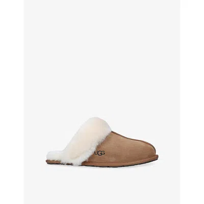 Ugg Womens Brown Scuffette Ii Suede Slippers Eur 37 / 4 Uk