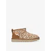 Ugg Stivaletto Donna Classic Ultra Mini Felicity Leopard Jasmine In Brown