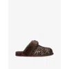 Ugg Womens Scuffette Suede And Shearling Slippers Brown/oth Eur 41 / 8 Uk In Brown
