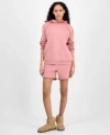 Ugg Womens Classic Hoodie Pull On Shorts In Desert Blue