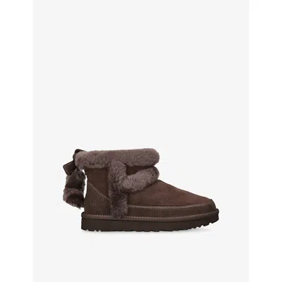 Ugg Suede Classic Mini Heritage Boots In Brown