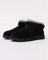 Ugg Classic Ultra Mini Maxi Curly Suede Ankle Boots In Black