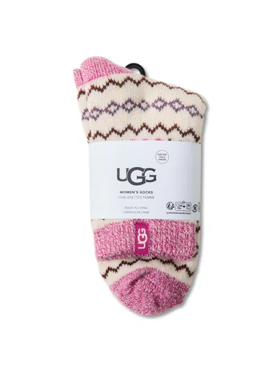 Ugg Womens Cressida Cozy Quarter Sock In Pink
