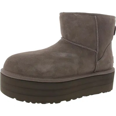 UGG WOMENS FAUX FUR LINED FAUX SUEDE BOOTIES