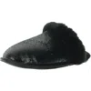 UGG WOMENS FAUX FUR LINED MANMADE SLIDE SLIPPERS