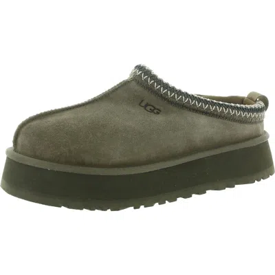 Ugg Womens Faux Fur Lined Slide Slippers In Brown