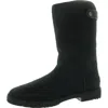 Ugg Womens Faux Fur Lined Suede Mid-calf Boots In Black