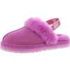 Ugg Womens Faux Fur Suede Slingback Slippers In Purple