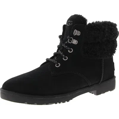 Ugg Womens Fleece Lined Booties In Black